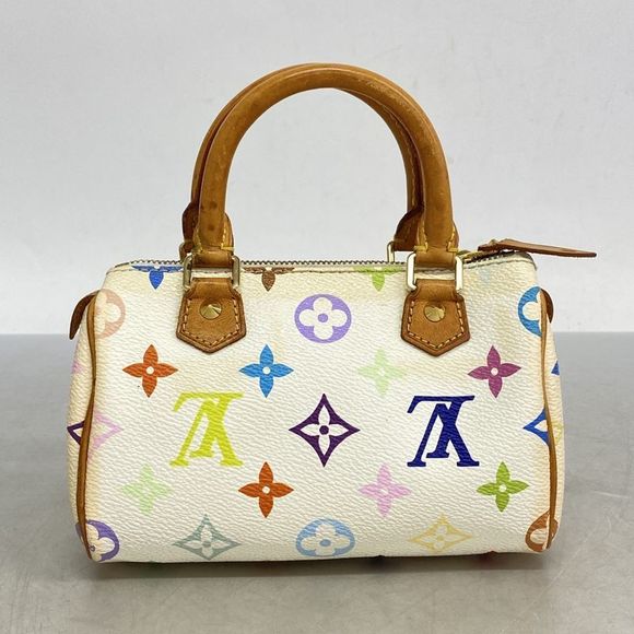 Louis Vuitton Handbag Monogram Multicolor Mini Speedy M92645 Bronze Ladies - Picture 10 of 10